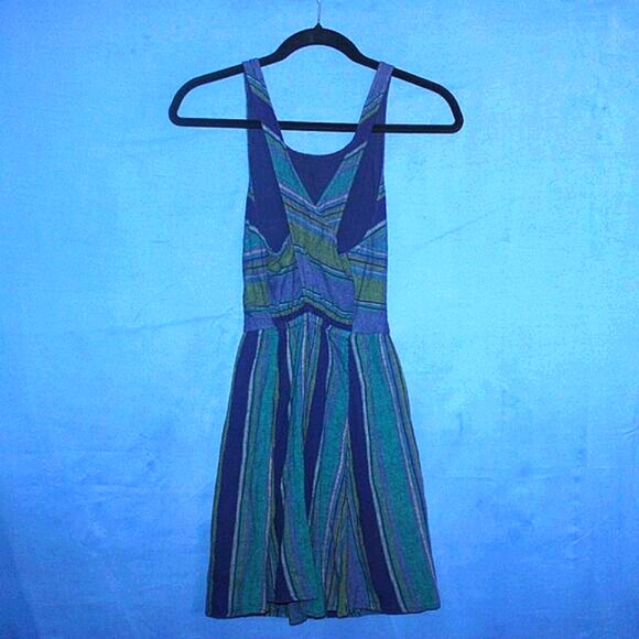 Roxy Multi-Color Striped Mini Dress S - Picture 3 of 4